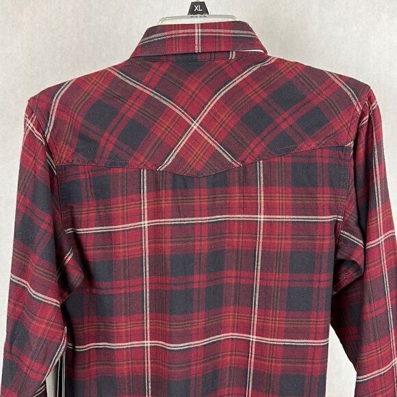 NWT Ariat Retro Fit Snap Button Shirt Men’s Heath Size XS Plaid Long Sleeve - Picture 6 of 10
